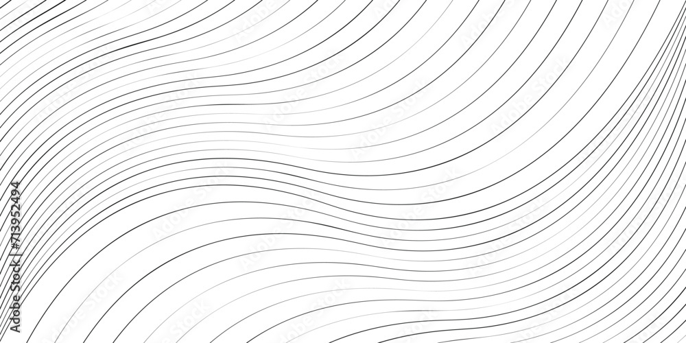 Wavy lines pattern diagonal black lines background - obrazy, fototapety, plakaty 