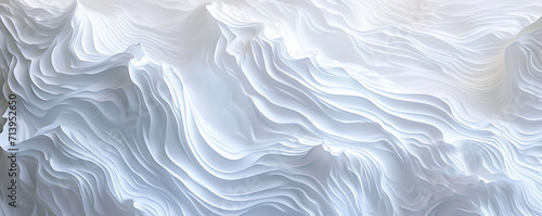 A white background made when white paper was folded into waves, in the style of abstract landscapes, ultra detailed, generative art 