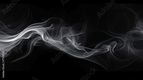 White smoke on a black background