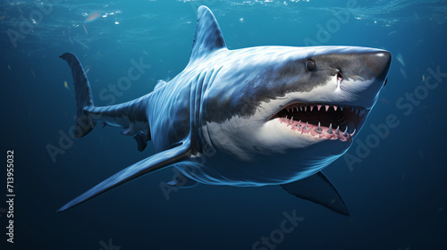 3d illustration of a great white shark © Rimsha