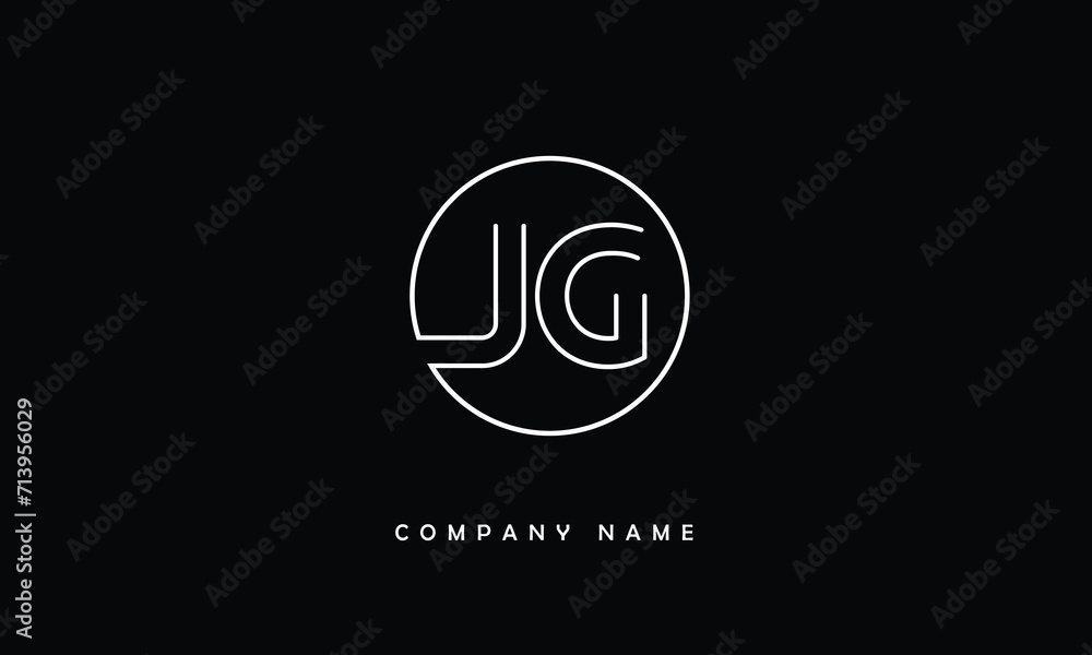 JG, GJ, J, G Abstract Letters Logo Monogram