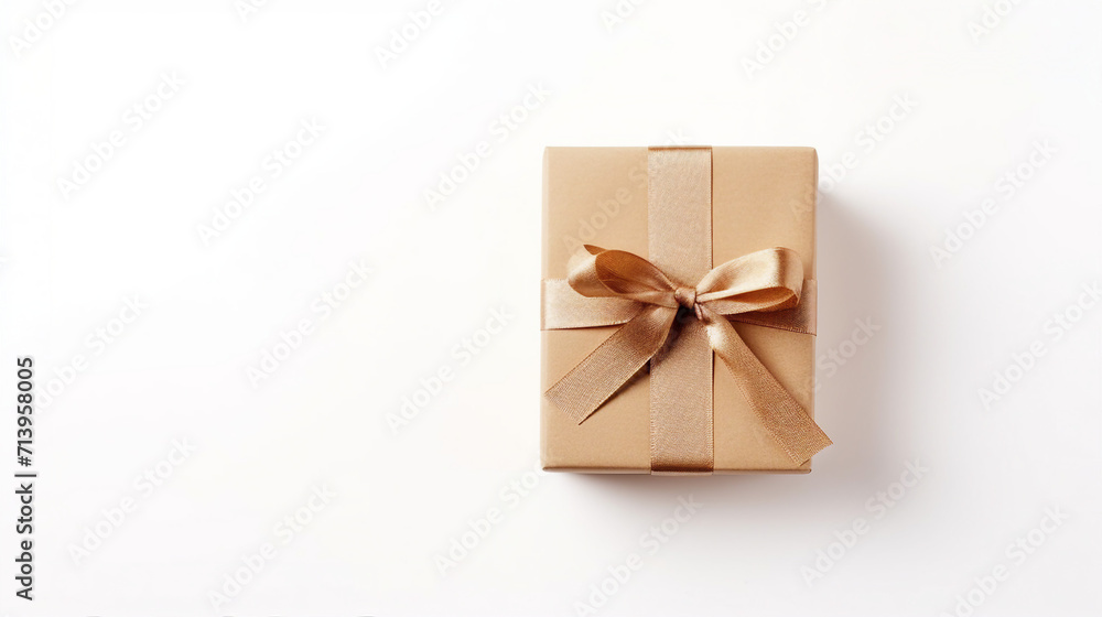 Eco-Friendly Craft Gift Box with Bow on White Background - Perfect for Zero Waste, Plastic-Free Soap Concept Eco-Friendly Craft Gift Box with Bow on White Background - Perfect for Zero Waste, Plastic-Free Soap Concept