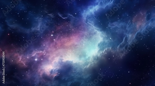 Colorful_space_galaxy_cloud_nebula._Stary_night_cosmo effect ai generative images