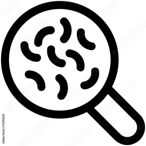 Search Bacteria Vector Icon