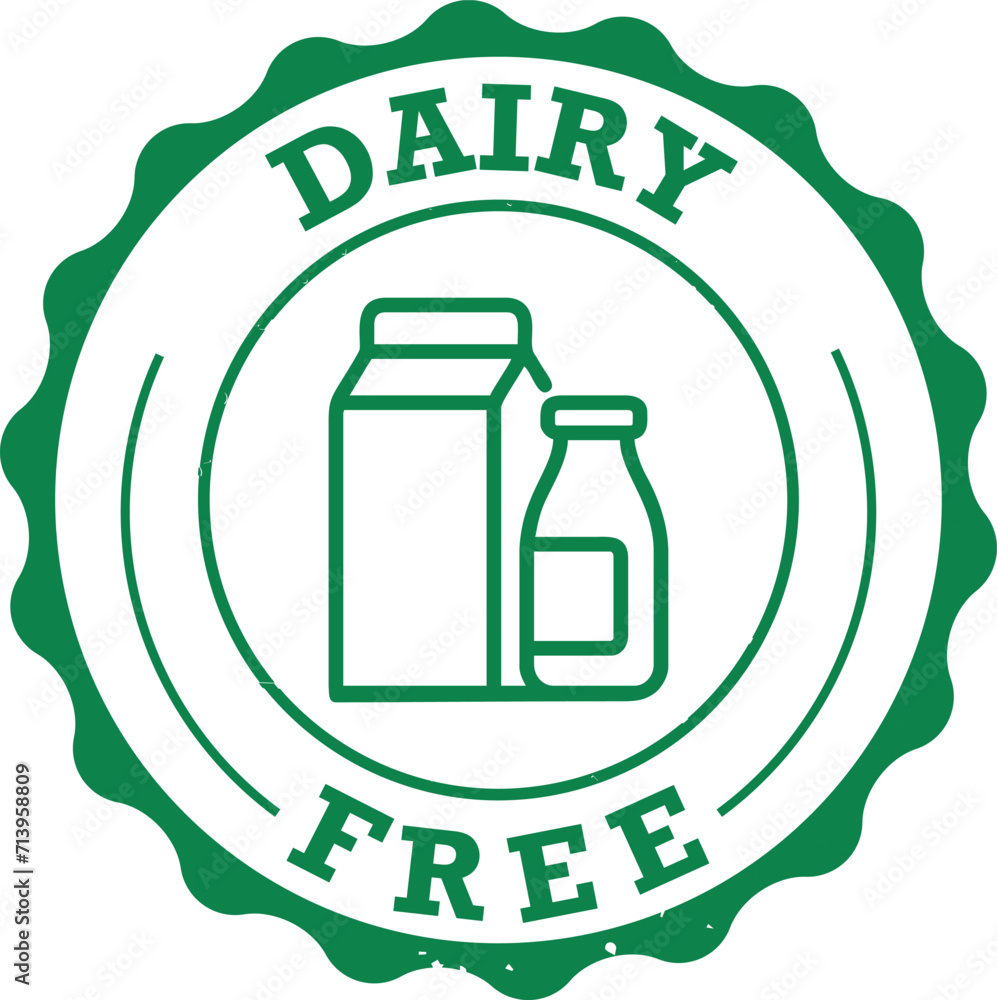 Dairy free sign or Dairy free symbol vector isolated in flat style Dairy free sign or Dairy free symbol vector isolated in flat style