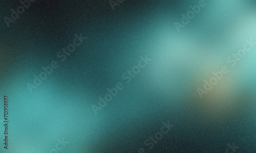 Dark green mint sea teal jade emerald turquoise light blue abstract background. Color gradient blur. Rough grunge grain noise. Brushed matte shimmer. Metallic foil effect. Design. Template. Empty. photo