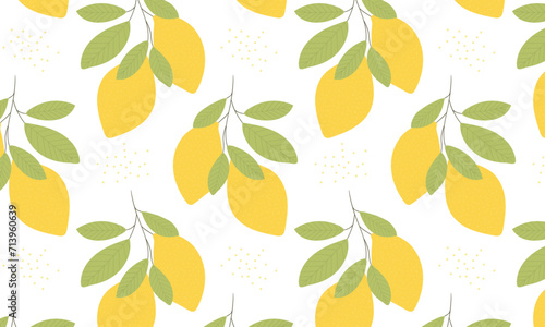Lemon pattern. Pater with lemons
