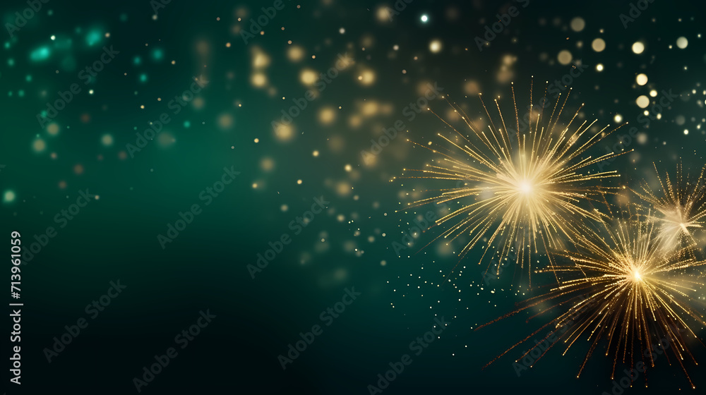 Fototapeta premium Fireworks background for celebration, holiday celebration concept
