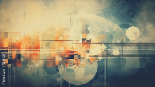 Fototapeta Naklejka Na Ścianę i Meble -  Vintage colors geometric shapes and patterns abstract background