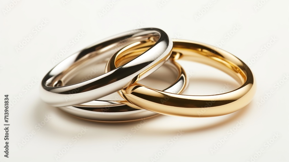 Gleaming Vows: Titanium Embraced by Gold Gleaming Vows: Titanium Embraced by Gold