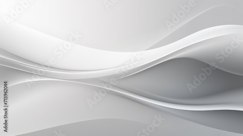 White and gray color oval geometric shapes layered background with empty copy space