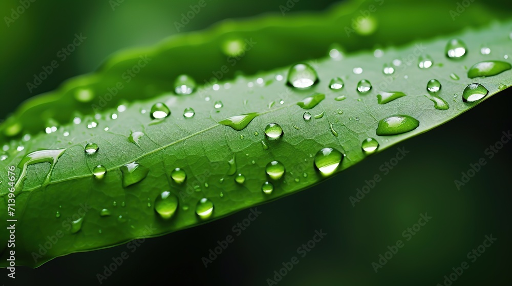 leaf with raindrops ,Dew drops on green leaf leaf with raindrops ,Dew drops on green leaf