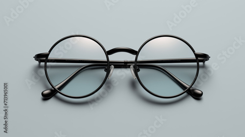Classic eyeglasses, COOL AND CREATIVE SUNGLASSES, Eye glasses isolated on yellow and blue background, Generative Ai