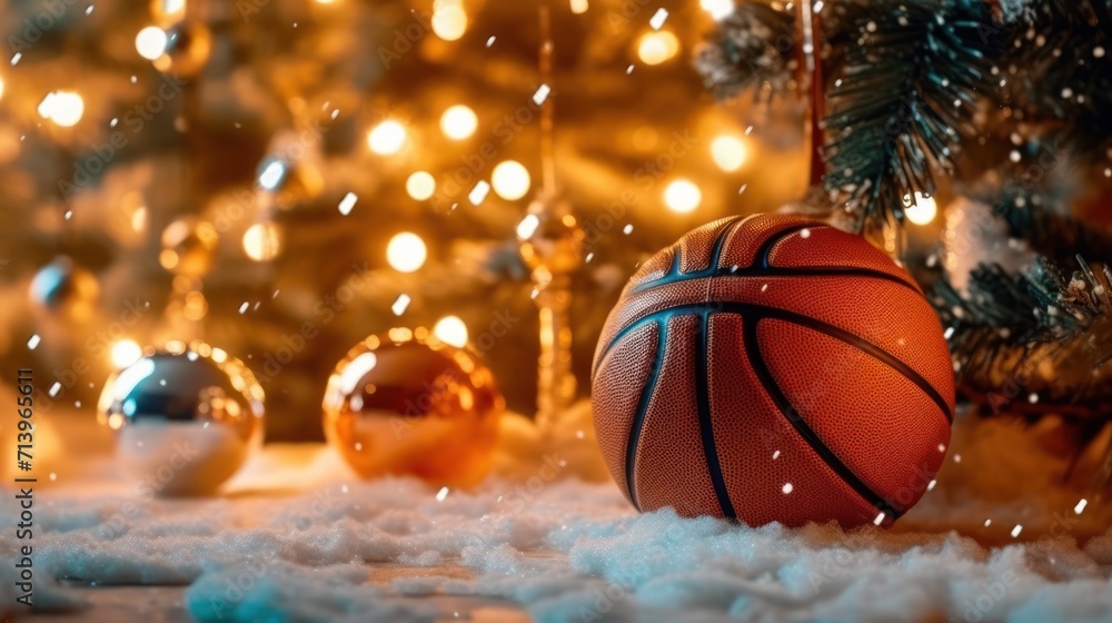 Winter Gifted Basketball: Festive Decorations for the Perfect Celebration.