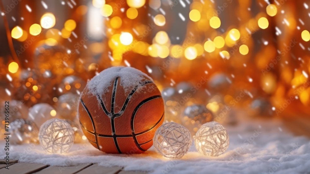 Winter Gifted Basketball: Festive Decorations for the Perfect Celebration.