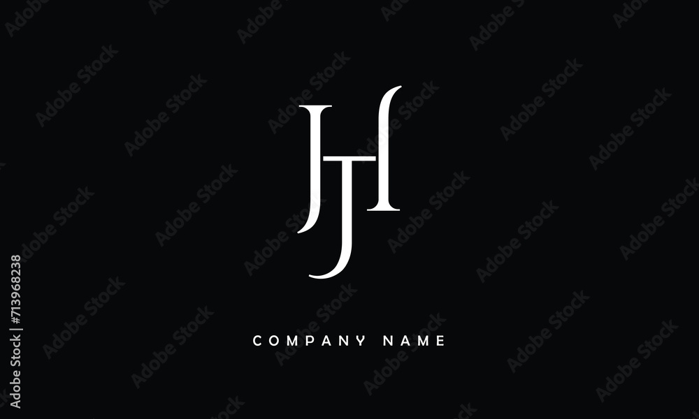 JH, HJ, J, H Abstract Letters Logo Monogram JH, HJ, J, H Abstract Letters Logo Monogram