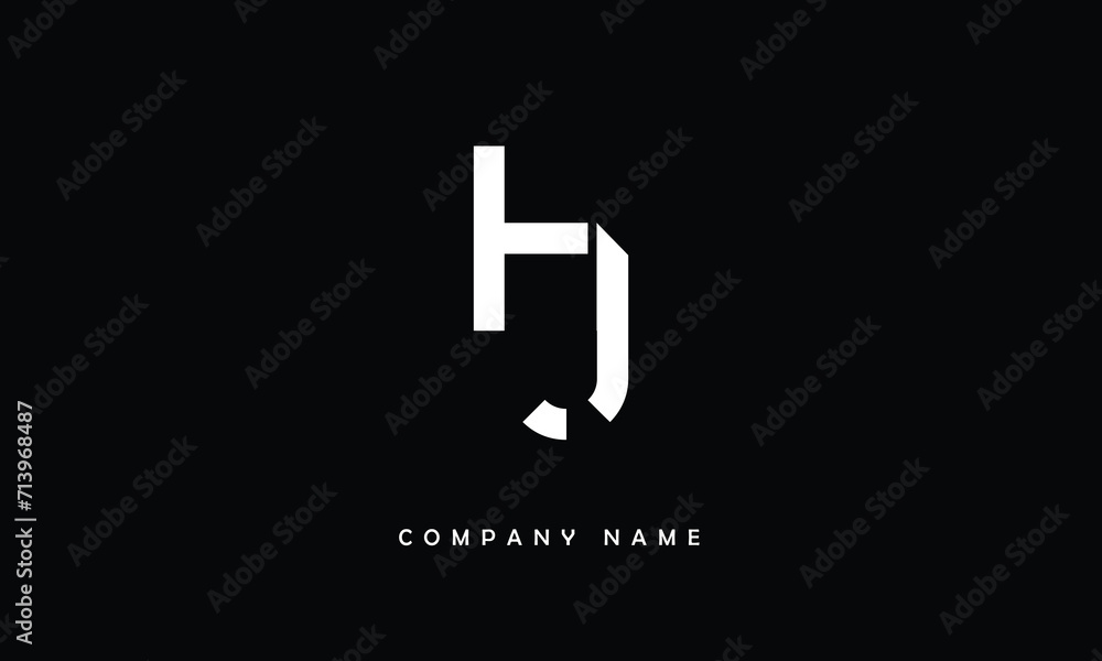 JH, HJ, J, H Abstract Letters Logo Monogram JH, HJ, J, H Abstract Letters Logo Monogram