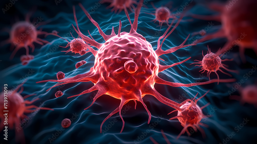 Virus cells abstract science concept, medical research background Virus cells abstract science concept, medical research background
