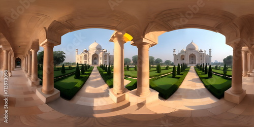 Tajmahal 360 panorama view  photo