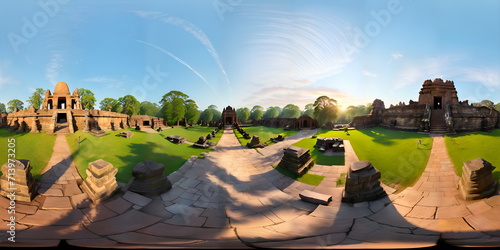 landscape in the park 360 panorama view 