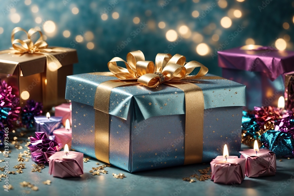The birthday boy's gifts are wrapped in classy boxes with paper that shimmers and ribbons. Ideal for a special someone on their special day. The birthday boy's gifts are wrapped in classy boxes with paper that shimmers and ribbons. Ideal for a special someone on their special day.