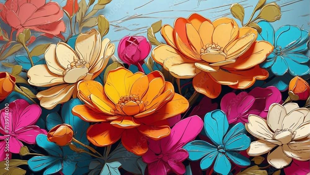 Abstract background of flowers Abstract background of flowers