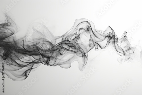 beauty of black smoke against a white background © Suhardi