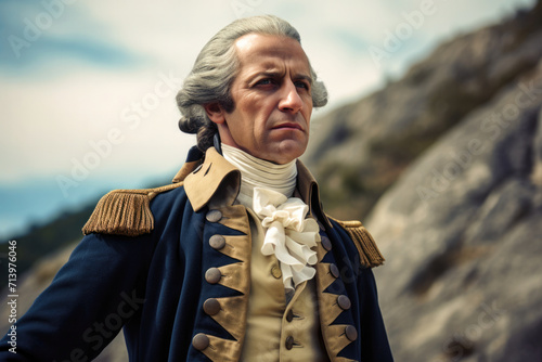 George Washington visiting Mount Rushmore (generative AI)