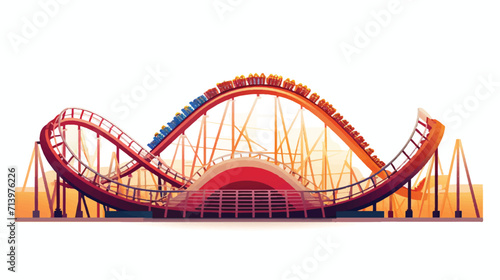 Roller coaster illustration vector