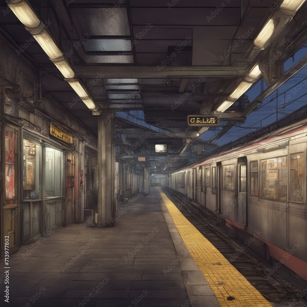 Fototapeta premium Subway Urban Style: Captivating Urban Architecture