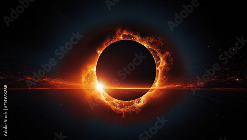 Sunspot, symbolizing a black hole in space, event horizon