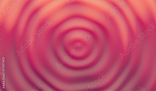 3D wavy background with ripple effect. Vector illustration with particle. Grid surface for cover, card, postcard, interior design, banner, poster, brochure or presentation.