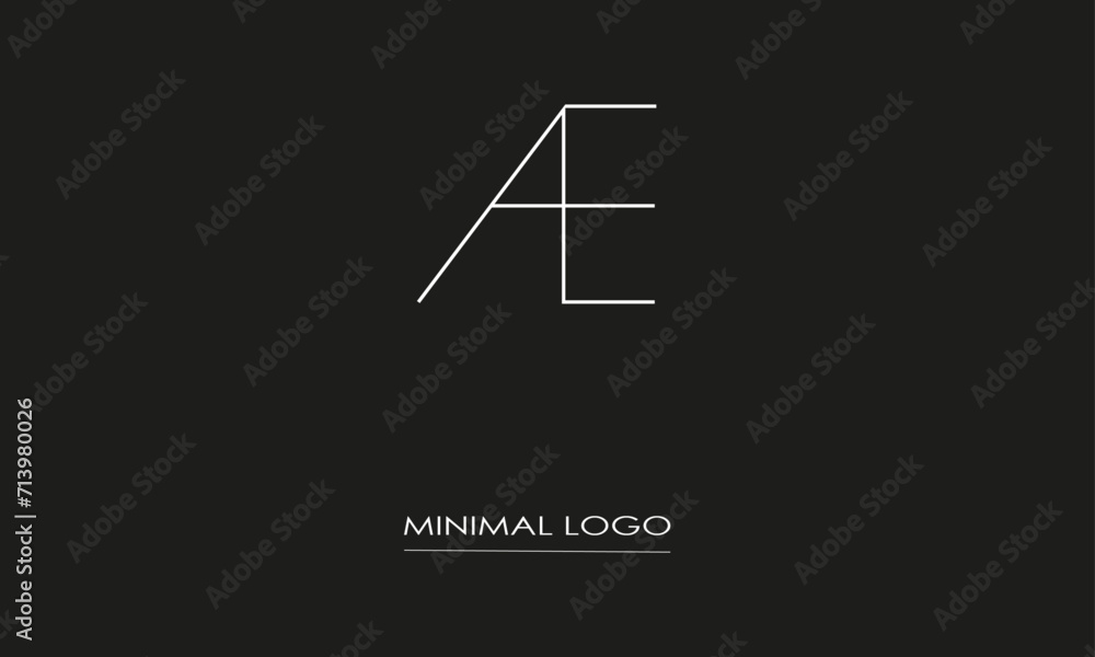 AE or EA Logo Design Vector Art Illustration Minimal Design AE or EA Logo Design Vector Art Illustration Minimal Design