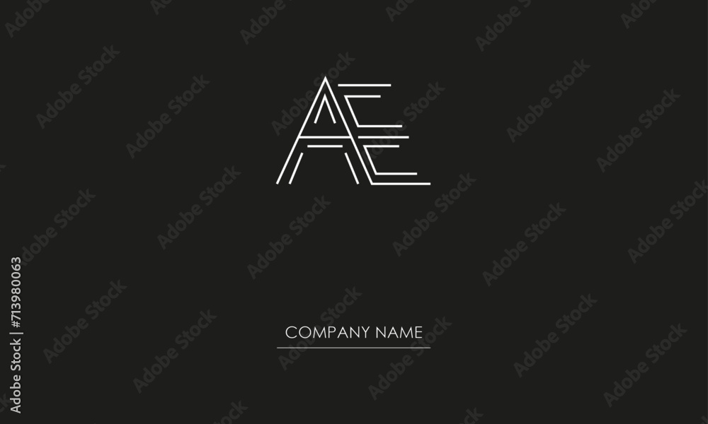 AE or EA Logo Design Vector Art Illustration Minimal Design AE or EA Logo Design Vector Art Illustration Minimal Design