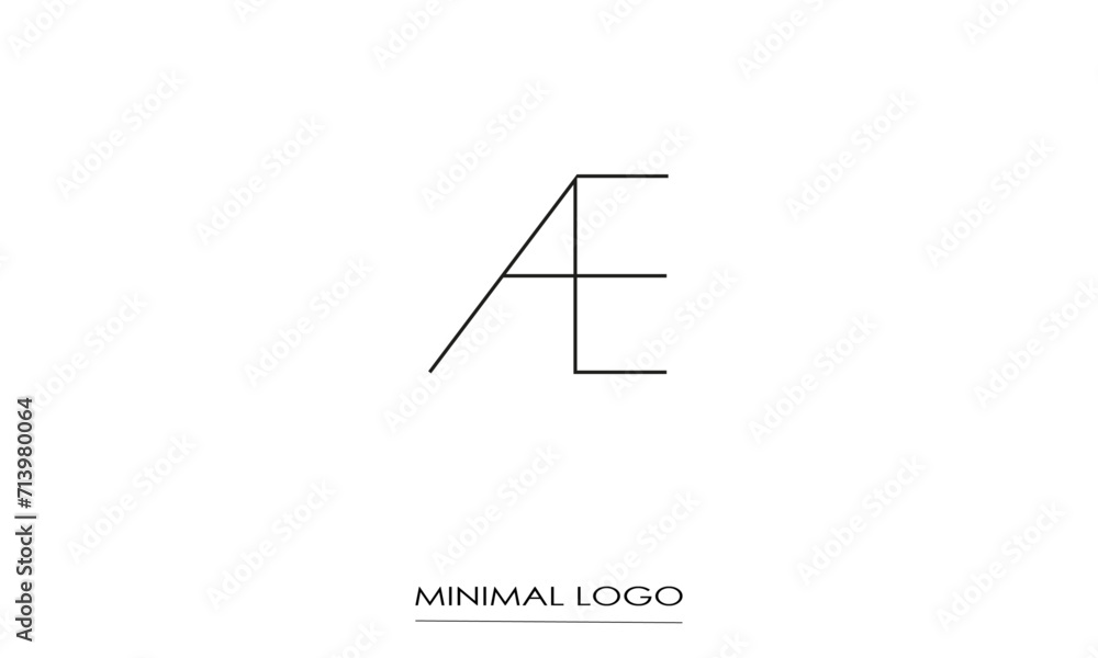 AE or EA Logo Design Vector Art Illustration Minimal Design AE or EA Logo Design Vector Art Illustration Minimal Design