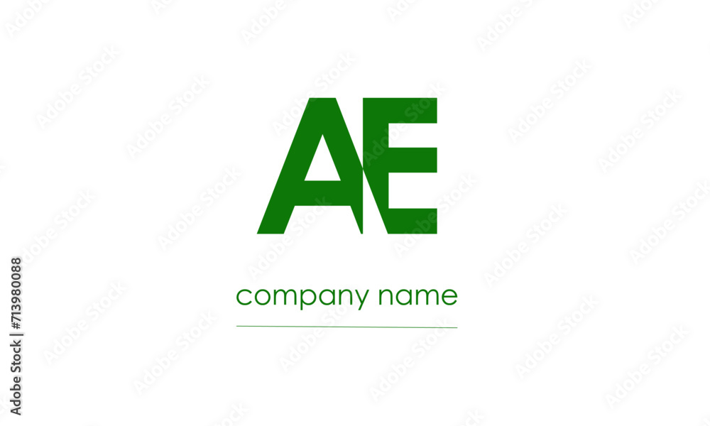 AE or EA Logo Design Vector Art Illustration Minimal Design