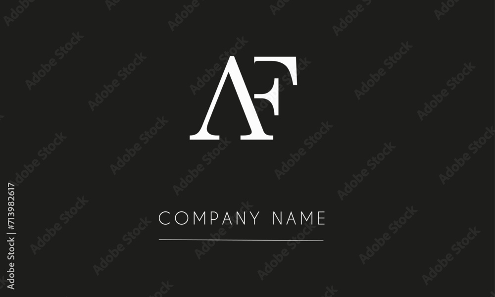 AF or FA Minimal Logo Design Vector Art Illustration AF or FA Minimal Logo Design Vector Art Illustration