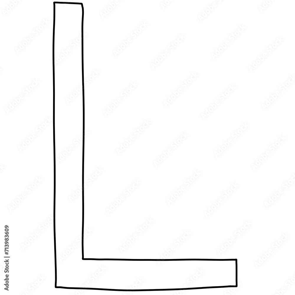 White letter l White letter l