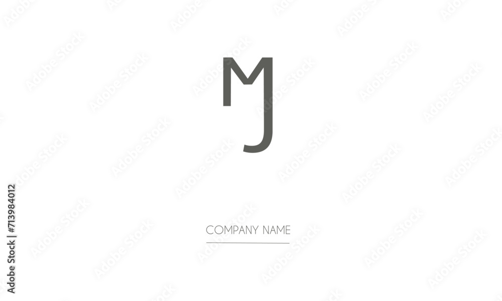 MJ or JM Minimal Logo design vector Art Illustration MJ or JM Minimal Logo design vector Art Illustration