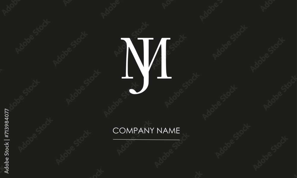 MJ or JM Minimal Logo design vector Art Illustration MJ or JM Minimal Logo design vector Art Illustration
