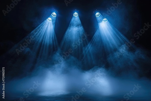 Three Spotlights Illuminating the Darkness