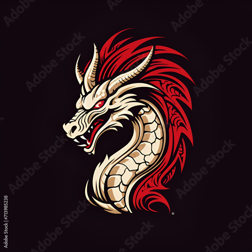Wallpaper Mural Beautiful Dragon Logo, Design for Your Project, Ai Generative Torontodigital.ca