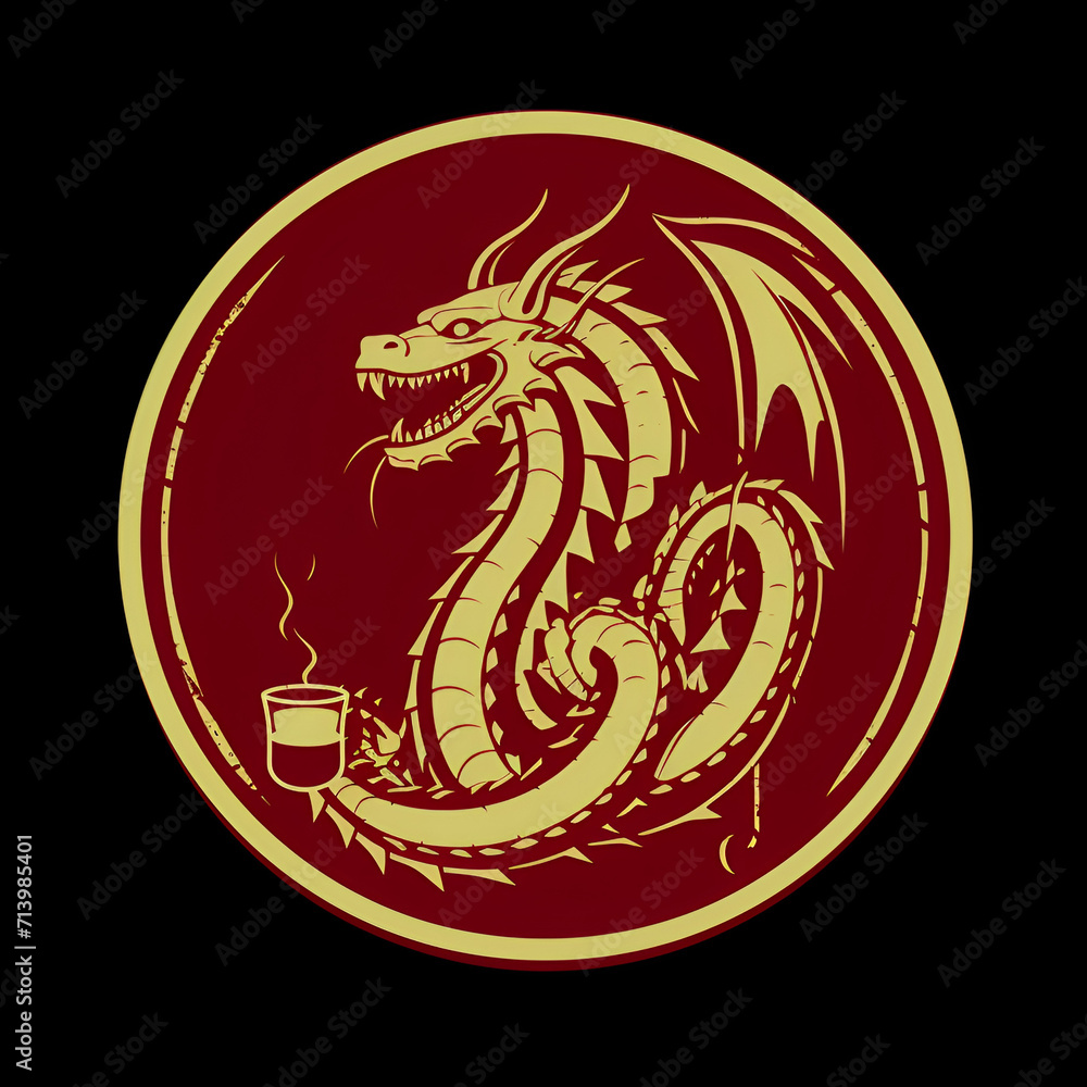 Beautiful Dragon Logo, Design for Your Project, Ai Generative Beautiful Dragon Logo, Design for Your Project, Ai Generative