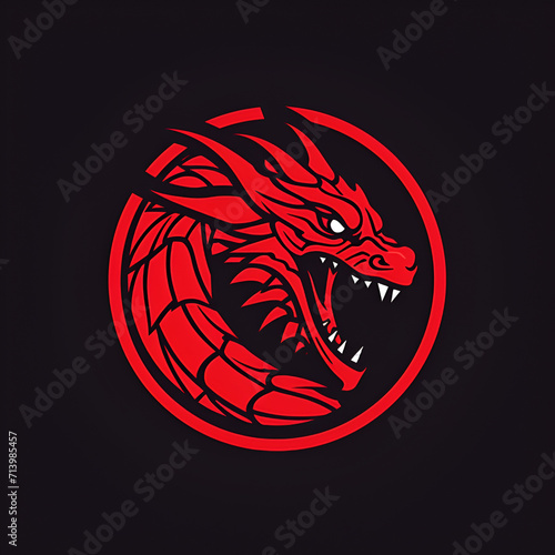 Wallpaper Mural Beautiful Dragon Logo, Design for Your Project, Ai Generative Torontodigital.ca