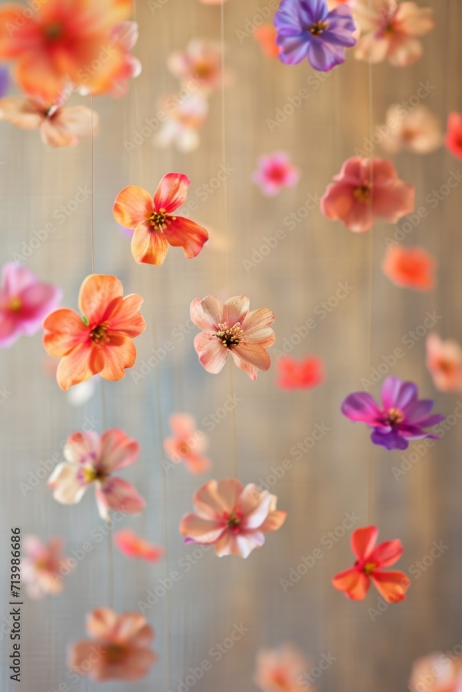 Colorful flowers on a wooden background. Soft focus, selective focus.