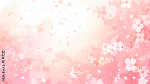 桜背景の壁紙素材 © 葉月ねここ