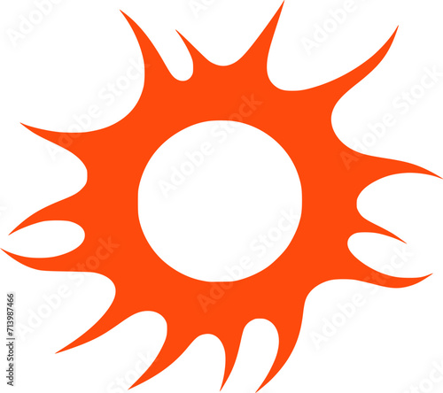 Sun icon illustration. Sun cartoon design element.