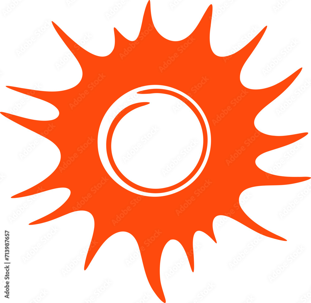 Sun icon illustration. Sun cartoon design element. Sun icon illustration. Sun cartoon design element.