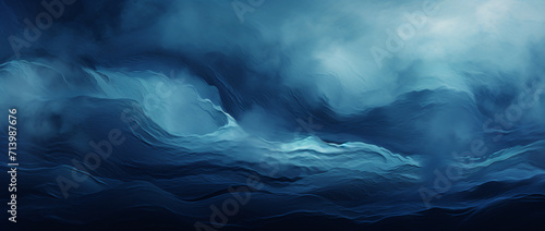 watercolor abstract art sea wave, in the style of dark cyan and dark black, glitch textures, large-scale canvas, dark sky-blue and dark navy, intricate underwater worlds, free-flowing lines, dark gray