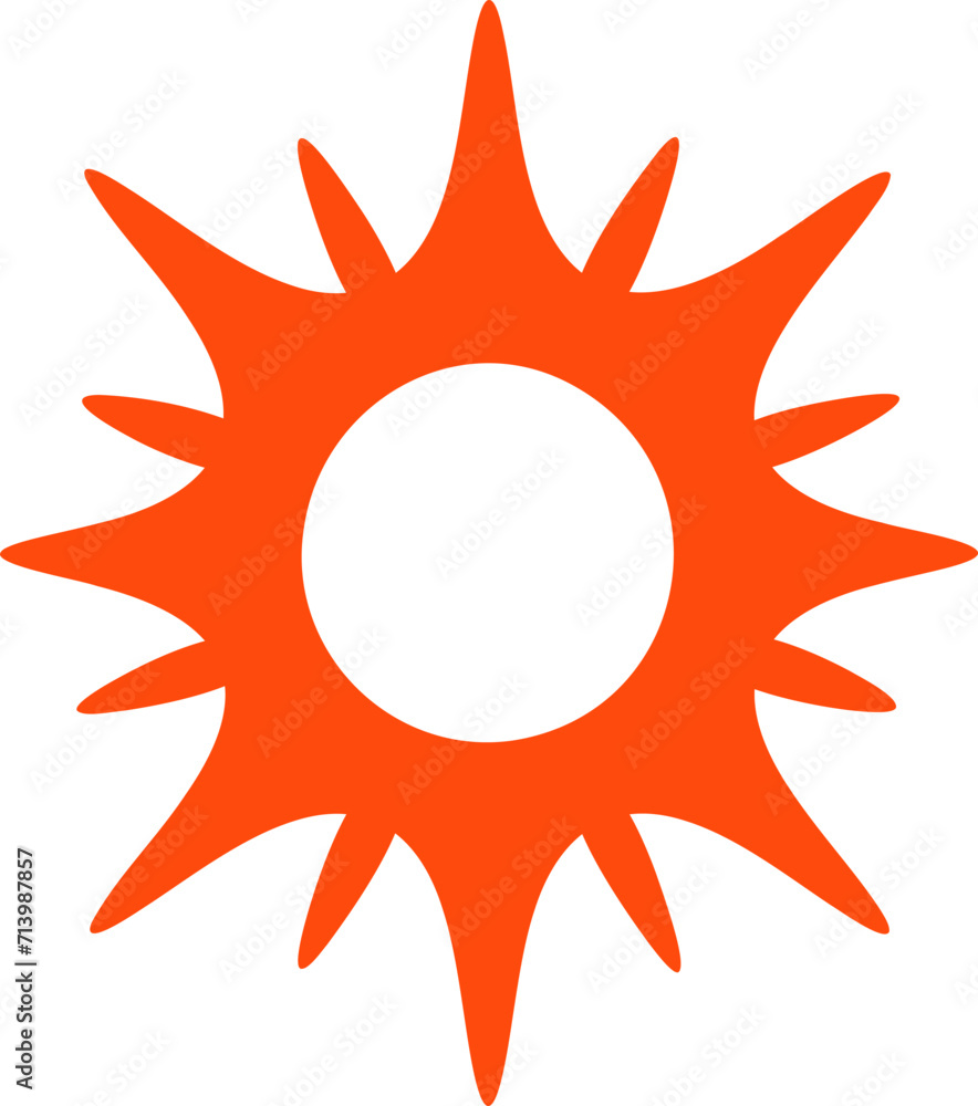 Sun icon illustration. Sun cartoon design element. Sun icon illustration. Sun cartoon design element.